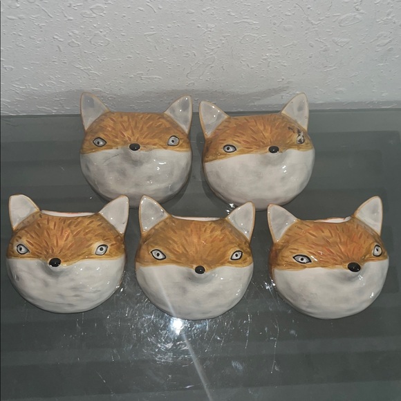 Gisela Graham Other - Gisela Graham Ceramic Orn Fox Mini Wall Hanging set of 5